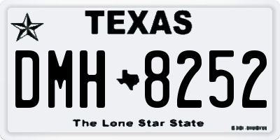 TX license plate DMH8252