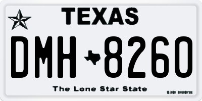 TX license plate DMH8260
