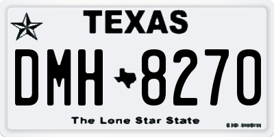 TX license plate DMH8270