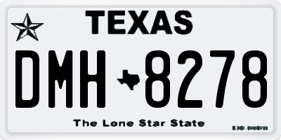TX license plate DMH8278