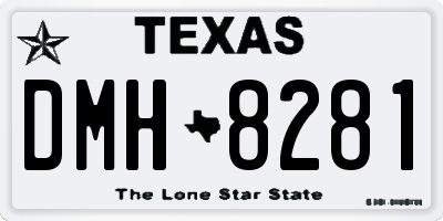TX license plate DMH8281