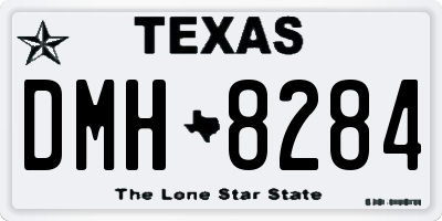 TX license plate DMH8284