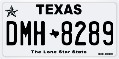 TX license plate DMH8289