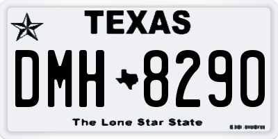 TX license plate DMH8290