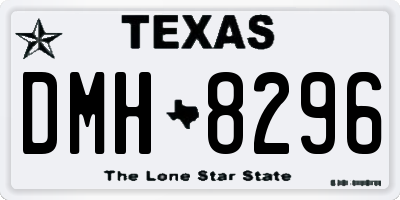 TX license plate DMH8296