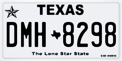 TX license plate DMH8298
