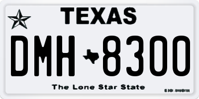 TX license plate DMH8300