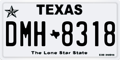TX license plate DMH8318