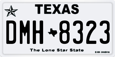 TX license plate DMH8323