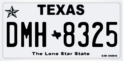 TX license plate DMH8325