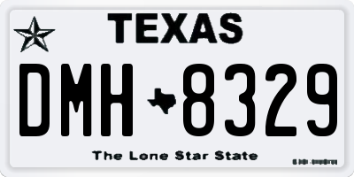 TX license plate DMH8329