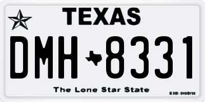 TX license plate DMH8331