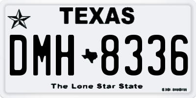 TX license plate DMH8336
