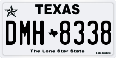 TX license plate DMH8338
