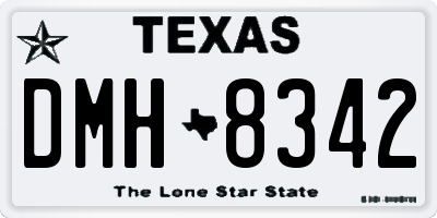 TX license plate DMH8342