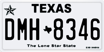 TX license plate DMH8346