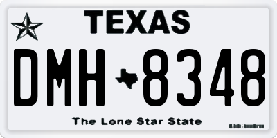 TX license plate DMH8348