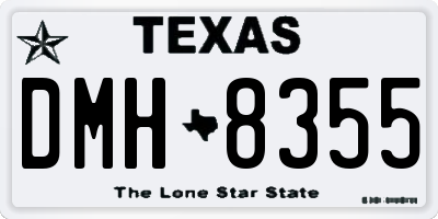 TX license plate DMH8355