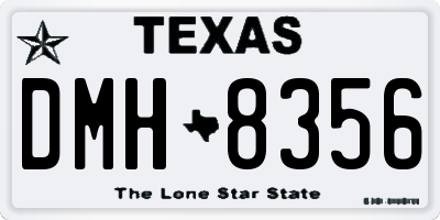 TX license plate DMH8356