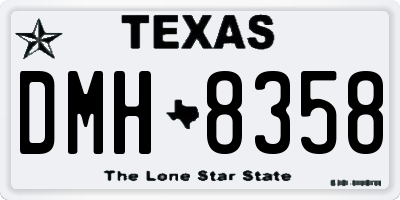 TX license plate DMH8358