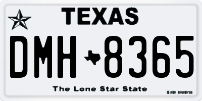 TX license plate DMH8365