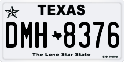 TX license plate DMH8376