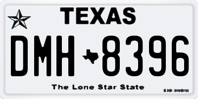 TX license plate DMH8396