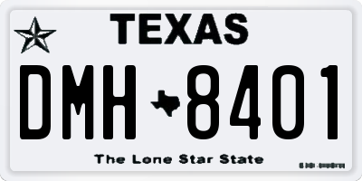 TX license plate DMH8401