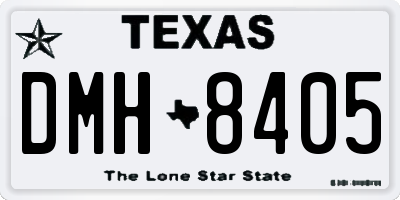 TX license plate DMH8405