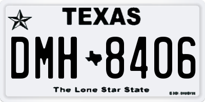TX license plate DMH8406
