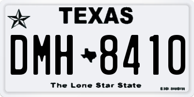 TX license plate DMH8410