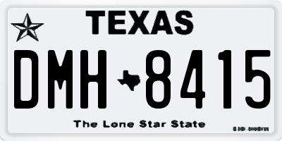 TX license plate DMH8415