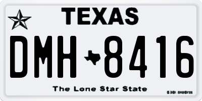 TX license plate DMH8416