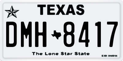 TX license plate DMH8417