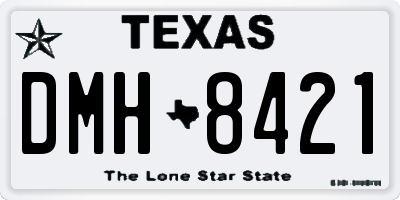 TX license plate DMH8421