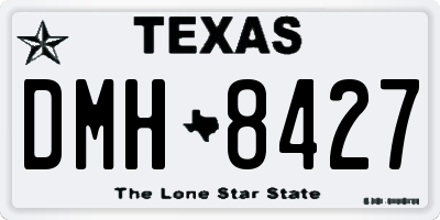TX license plate DMH8427