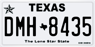 TX license plate DMH8435
