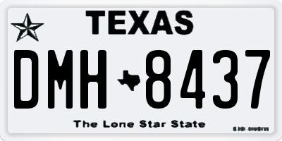 TX license plate DMH8437