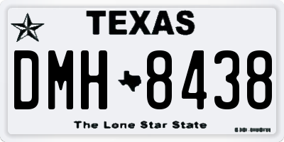 TX license plate DMH8438