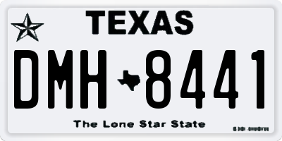 TX license plate DMH8441