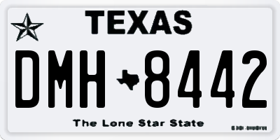 TX license plate DMH8442