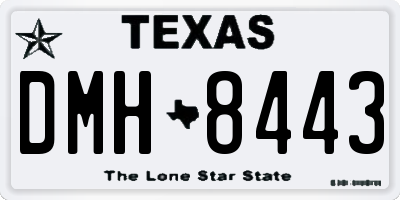 TX license plate DMH8443