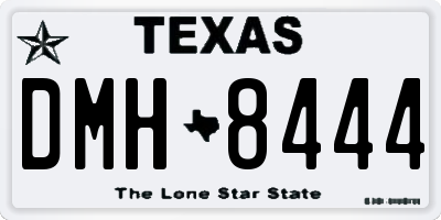 TX license plate DMH8444