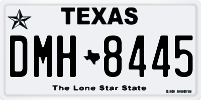 TX license plate DMH8445
