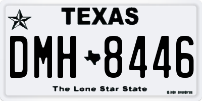 TX license plate DMH8446