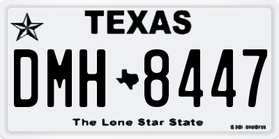 TX license plate DMH8447
