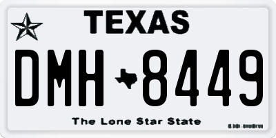 TX license plate DMH8449