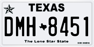 TX license plate DMH8451
