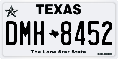 TX license plate DMH8452