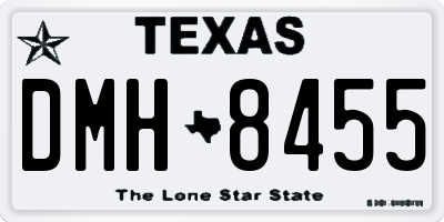 TX license plate DMH8455